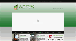 Desktop Screenshot of bigfrogmusic.co.uk